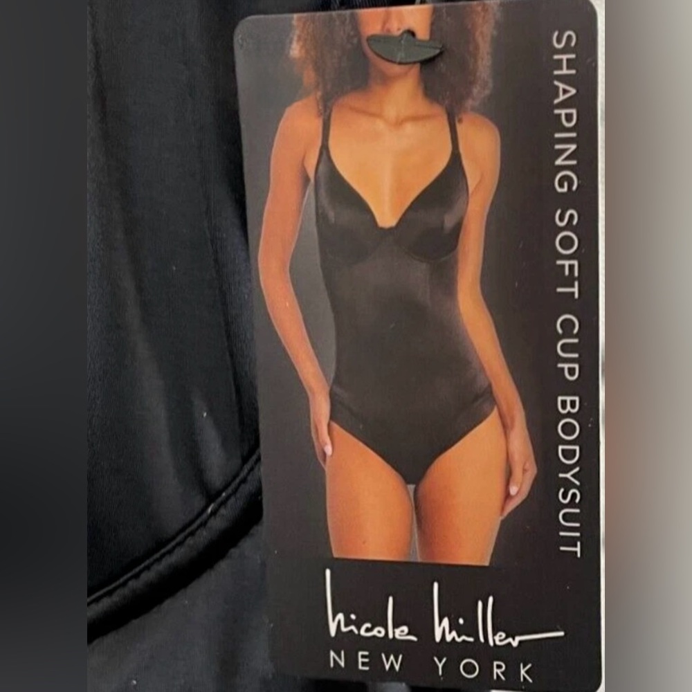 Nicole Miller Shaping Soft Cup Bodysuit, Size XL